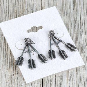 Modcloth Silver Arrow Earrings
